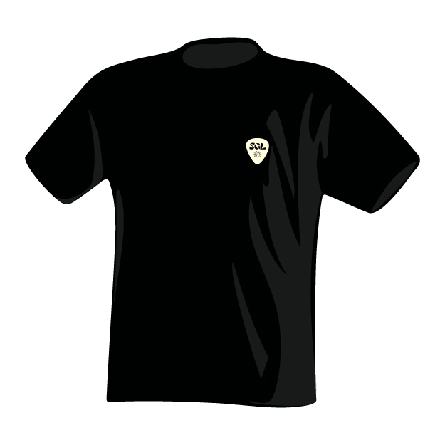 Daisy Guitar Pick T-Shirt, Black