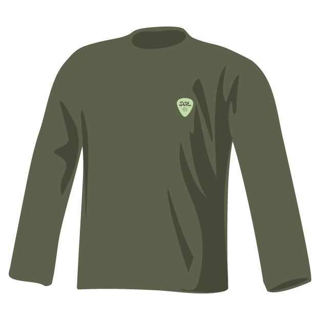 Daisy Guitar Pick Long Sleeve, Green